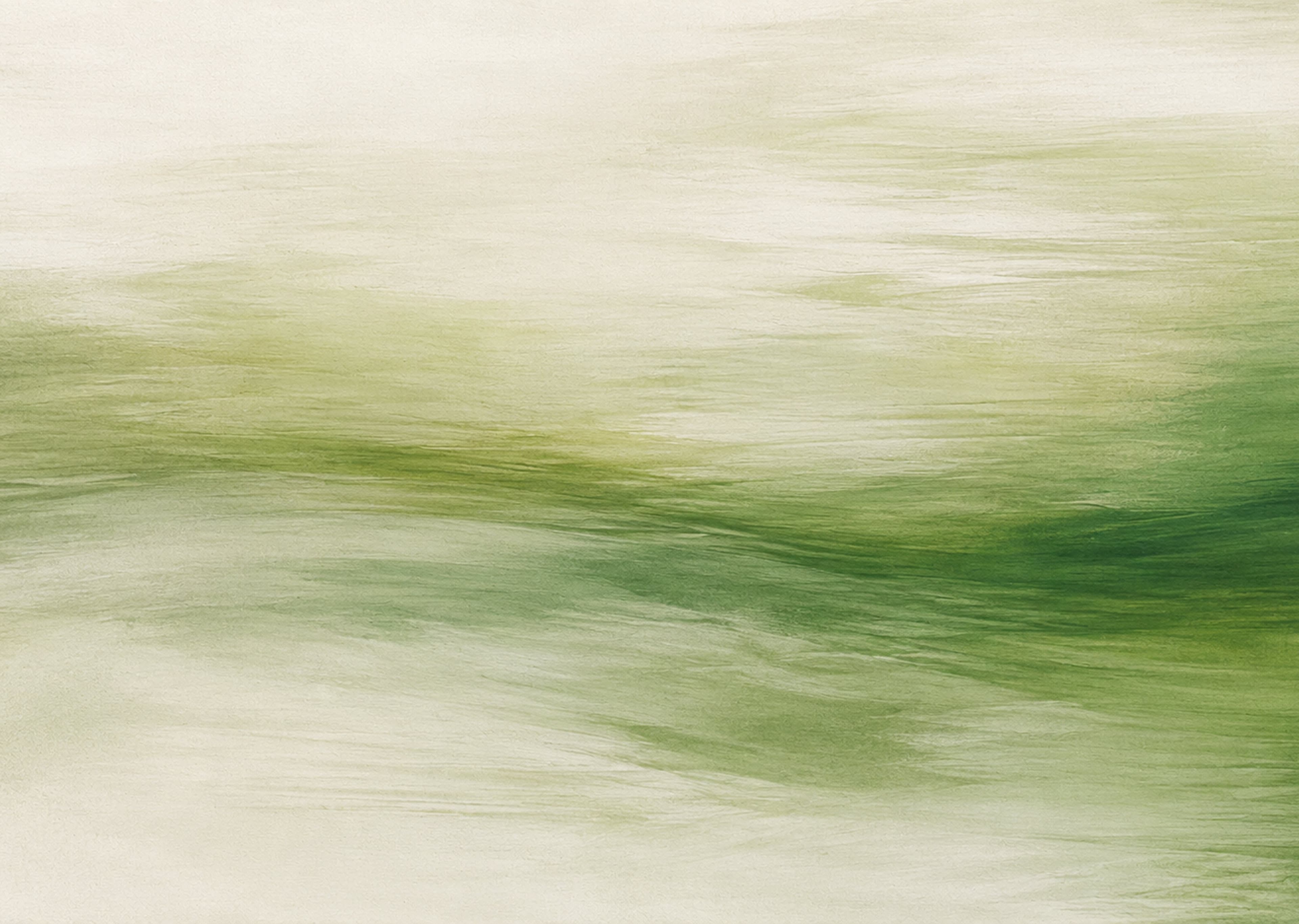 Soft green abstract waves suggesting sound in motion